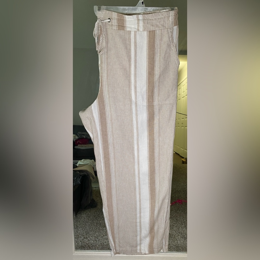 Stripped wide leg linen pant WestPort